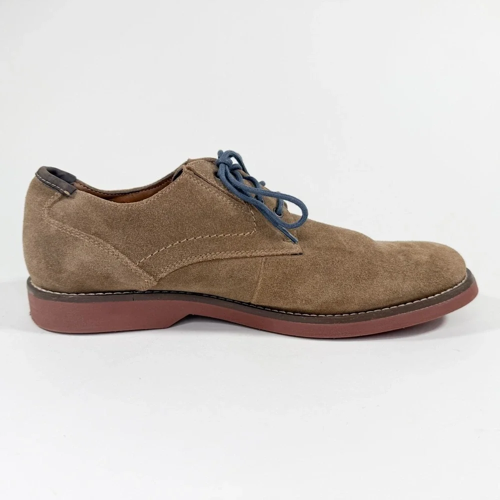 Crown & Ivy Leather Suede Oxford Shoes Men 8.5M Tan Derby Lace Up NWOT‎